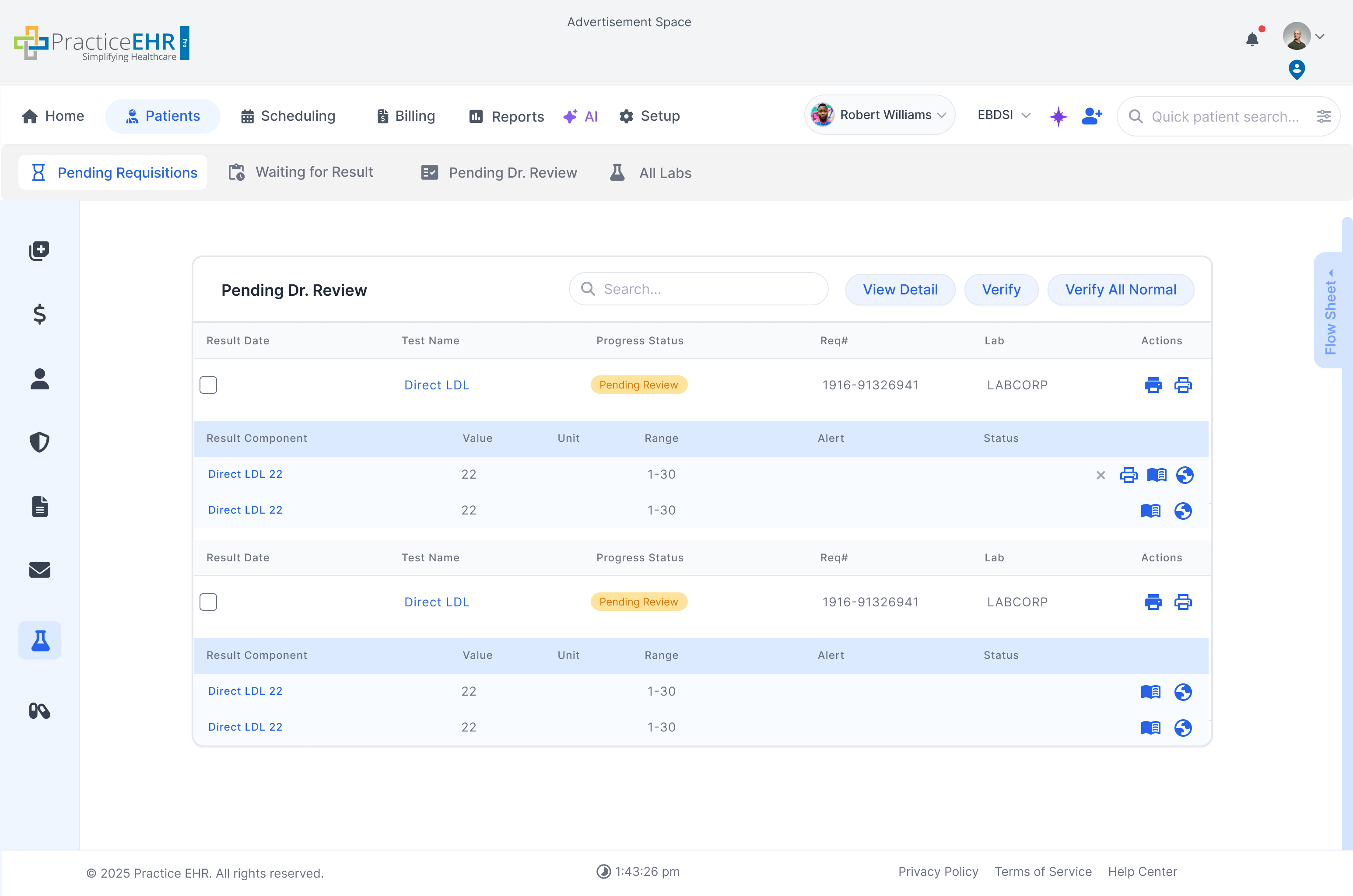 Pending Dr. Review View